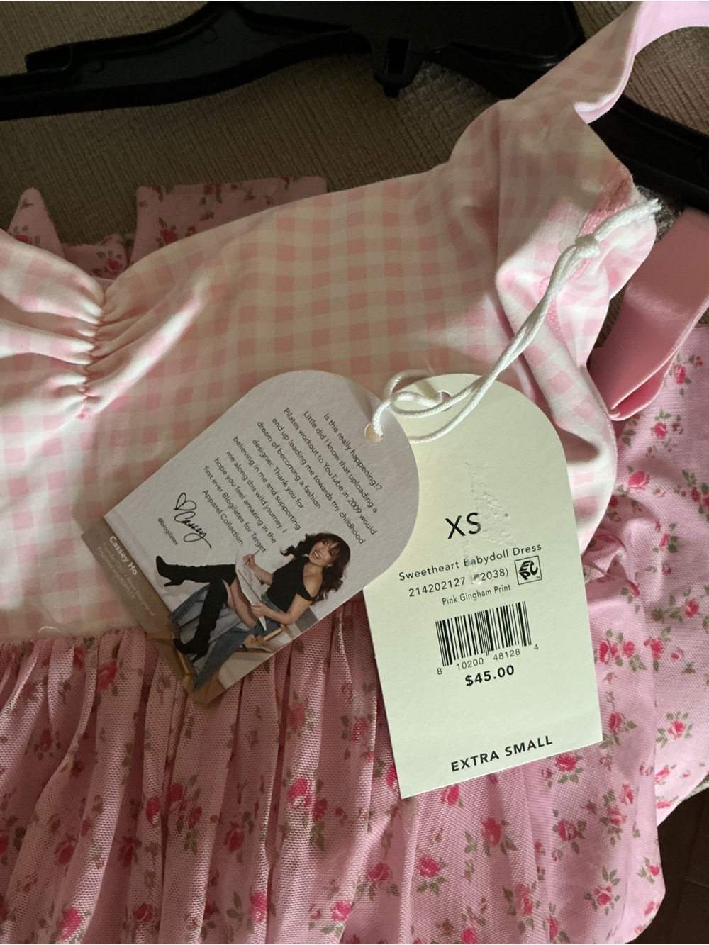 Women's Pink Floral Tiered Sundress - Picture 8 of 9